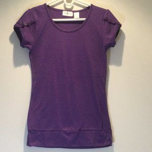 Geric New York Shortsleeves Tee- Shirt Size: XL Purple